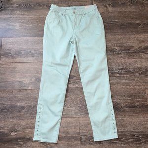 Chicos So Slimming Seamist Green Girlfriend Slim Leg Ankle Womens Chico Size 0R
